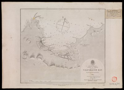 Sud America, costa del Cile - Baia di Valparaiso dagli ufficiali della HMS 