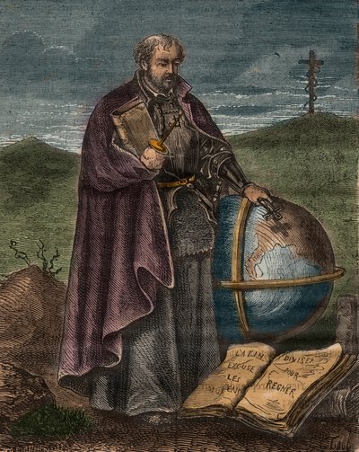 San Ignazio di Loyola (1491-1556) (incisione colorata) - Ritratto di Ignazio di Loyola (Sant