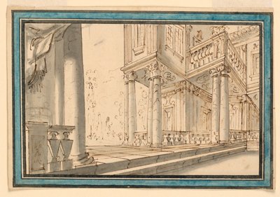 Scenografia: Atrio di una villa da Unknown artist