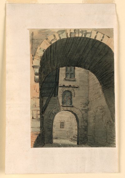 Scenografia, Corte in un vecchio edificio da Unknown artist