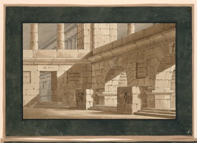 Scenografia, Corte di un edificio antico da Unknown artist