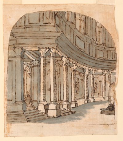 Scenografia: Portico Curvo da Unknown artist