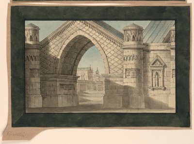 Scenografia, arco gotico da Unknown artist