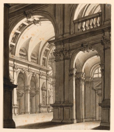 Progetto di Scena, Interno di Edificio Rinascimentale da Unknown artist