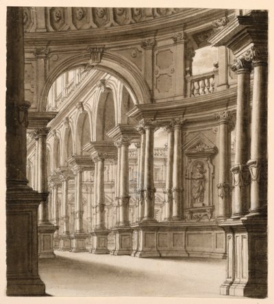 Scenografia, Interno di un portico rinascimentale da Unknown artist