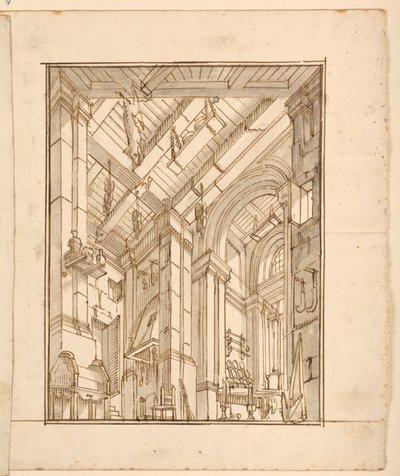 Scenografia: interno di cucina da Unknown artist
