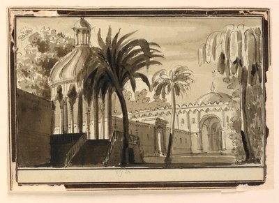 Scenografia, giardini orientali da Unknown artist