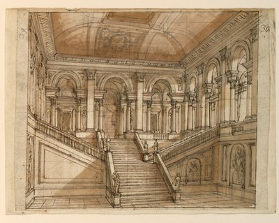 Scenografia, interno del palazzo da Unknown artist