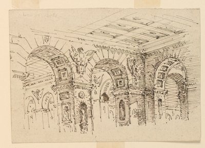 Scenografia, interno del palazzo da Unknown artist