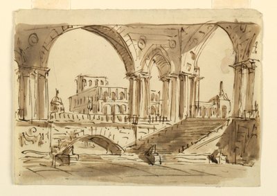 Design di Scena, Portico e Scale da Unknown artist