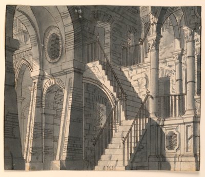 Scenografia, Interno di Pietra con Scala da Unknown artist