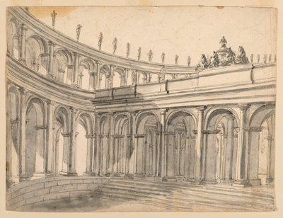 Scenografia di un atrio da Unknown artist
