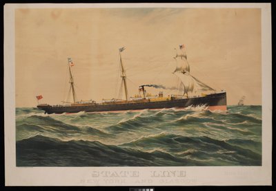 State Line New York e Glasgow, Austin Baldwin & Co Agenti Generali New York da Unknown artist