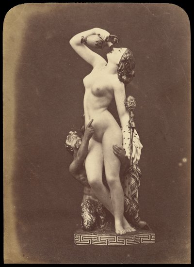 [Statua di donna e satiro] da Unknown artist
