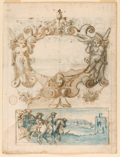 Design a cinghia e paesaggio da Unknown artist