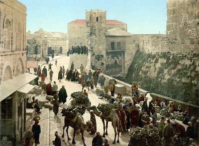 Strada della Torre di Davide, il Bazar. Gerusalemme. da Unknown artist