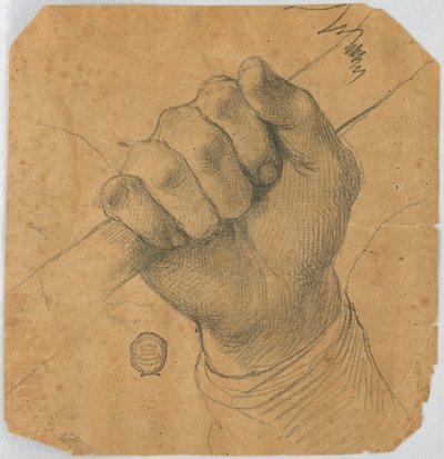 Studio: La mano di un uomo che tiene un bastone da Unknown artist