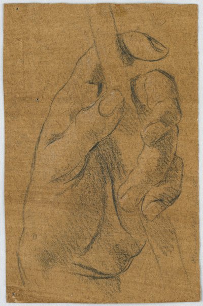 Studio: La mano sinistra di un uomo con un bastone da Unknown artist