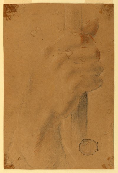 Studio: La mano destra di un uomo intorno a un bastone da Unknown artist