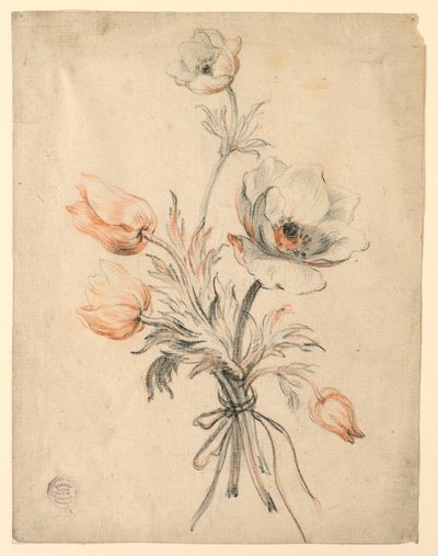 Studio di un mazzo di rose da Unknown artist
