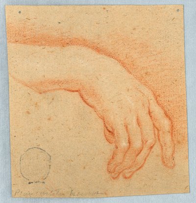 Studio di una mano destra da Unknown artist