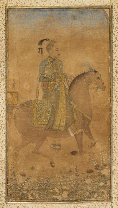 Sultano Abdullah Qutb Shah (1614-74) a cavallo da Unknown artist