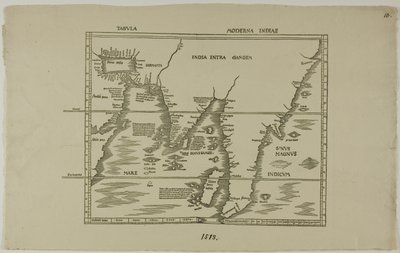 Tabula Moderna Indiae da Unknown artist