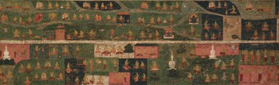 Stendardo del Tempio con Siti di Pellegrinaggio e Scene dal Svayambhu-purana (Antico Testo del Buddha Primordiale) da Unknown artist