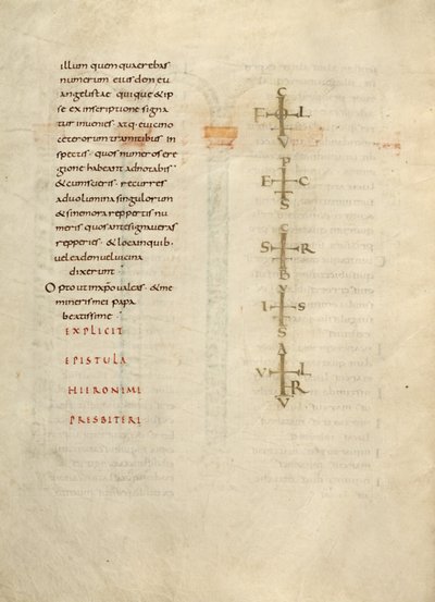 Pagina di testo con monogramma da Unknown artist