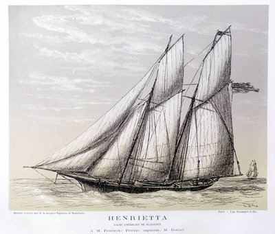 Lo yacht americano Henrietta - in “The Centaur” da Unknown artist