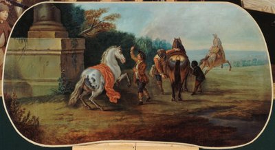 Il bagno dei cavalli, tra il 1701 e il 1800 (olio su tela) da Unknown artist