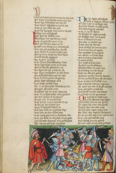 La battaglia tra gli uomini di Abner e Joab da Unknown artist
