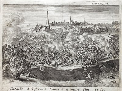 La battaglia di Oosterweel (Paesi Bassi), tenutasi il 13 marzo 1567, il primo scontro della Guerra degli Ottant