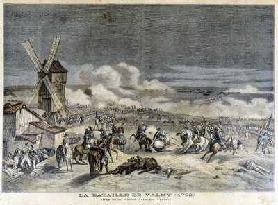 La battaglia di Valmy (1792), secondo il dipinto di Horace Vernet. Illustrazione del "Petity Journal" del 1892. da Unknown artist