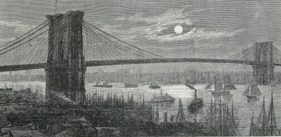 Il ponte di Brooklyn, New York da Unknown artist
