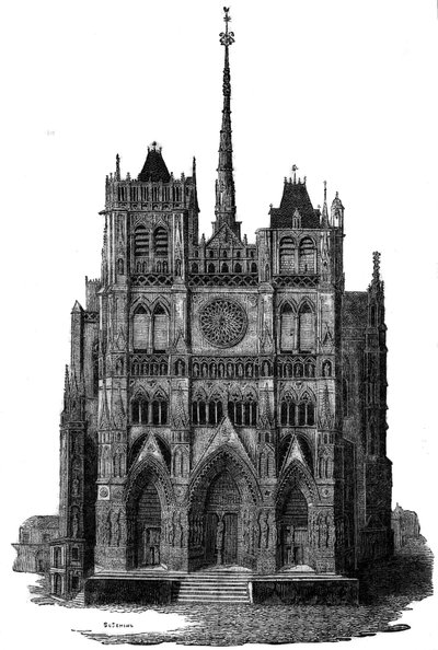 La Cattedrale di Amiens nel XIX secolo da Unknown artist