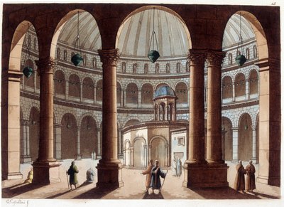 La Chiesa del Santo Sepolcro, Palestina. In "Il costume antico e moderno" da Unknown artist