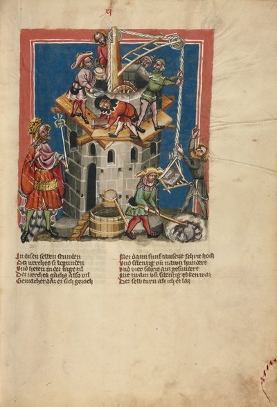 La costruzione della Torre di Babele da Unknown artist