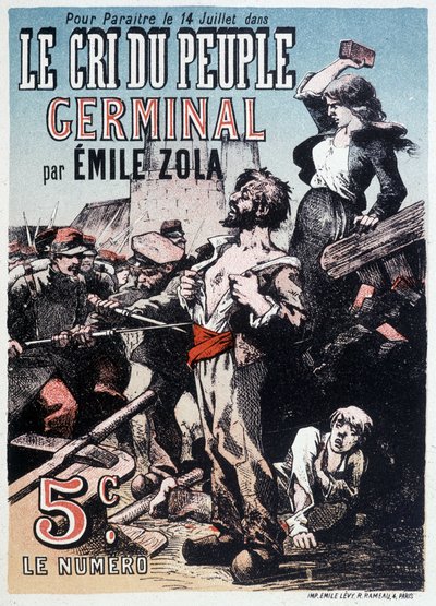 Il grido del popolo di Germinal di Emile Zola, circa 1890 da Unknown artist