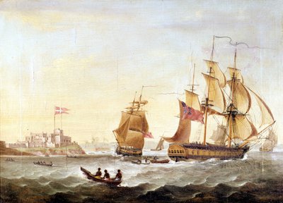 La base danese di Cristianborg costruita nel 1659 lungo la costa della Guinea, centro del traffico negriero da Unknown artist