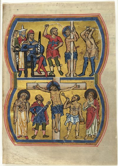 La Flagellazione e la Crocifissione, da un salterio da Unknown artist