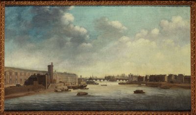 La Grande Galerie du Louvre, con la Porte Neuve, Pont-Neuf, Cité, Tour de Nesle e Quai Malaquais, circa 1640, tra il 1635 e il 1645 da Unknown artist
