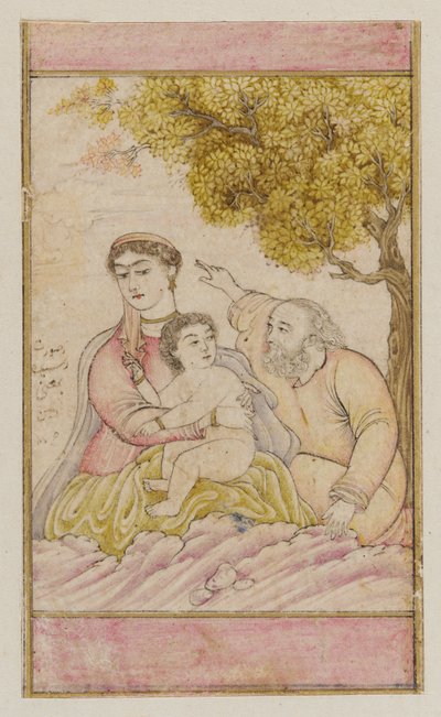 La Sacra Famiglia (dopo un disegno europeo) da Unknown artist