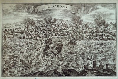 Il terremoto di Lisbona del 1755 da Unknown artist
