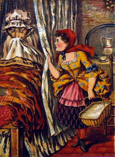 Cappuccetto Rosso. Racconto di Charles Perrault (1697). Illustrazione anonima da Unknown artist