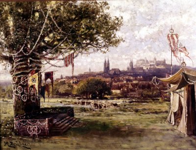 I maestri cantori di Norimberga (Die Meistersinger von Nürnberg), opera creata da Richard Wagner: scenografia di Bruckner. Museo Wagner Bayreuth. da Unknown artist