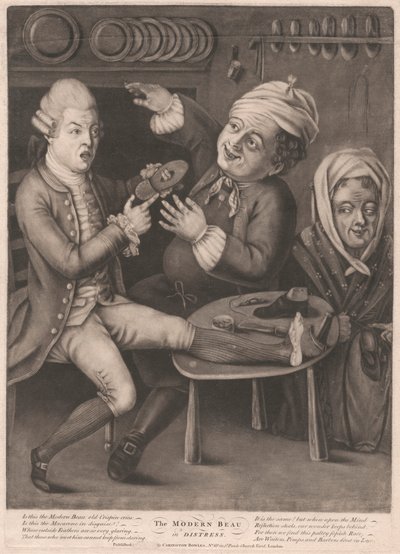 Il moderno dandy in difficoltà da Unknown artist