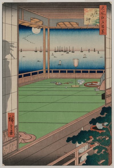 Promontorio della Visione della Luna, dalla serie Cento Vedute di Luoghi Famosi di Edo da Unknown artist