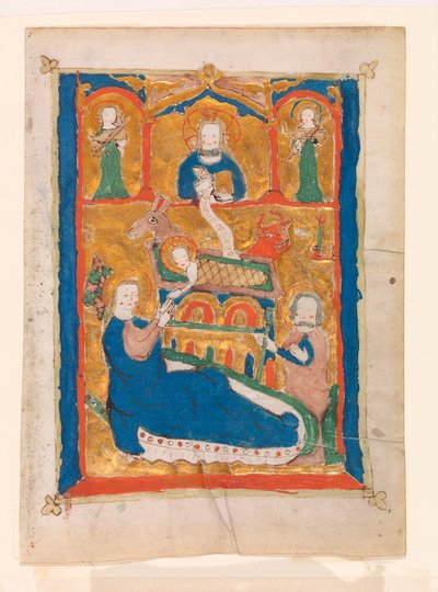 La Natività con Dio Padre, Giuseppe e Angeli da Unknown artist