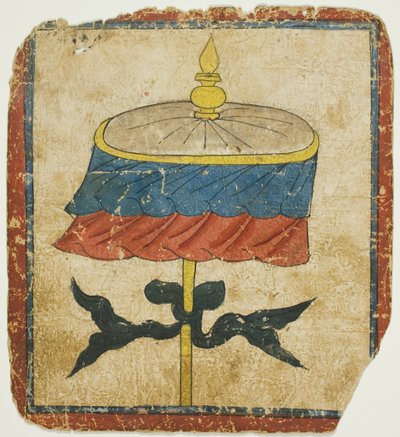 Il parasole (chatra), da un set di carte iniziatiche (Tsakali) da Unknown artist